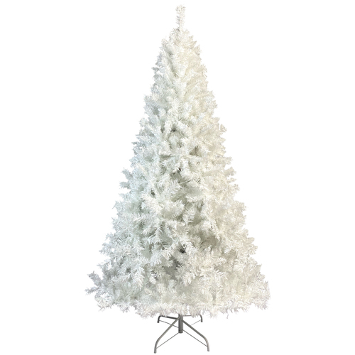 National Christmas Tree White Hinged Spruce with 500 LED lights