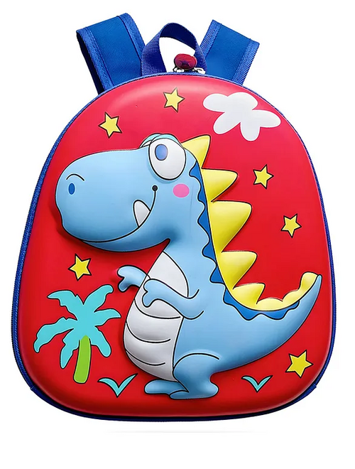 Kindergarten Cute Cartoon Kids School Bag Dino Red - 11.8 Inches
