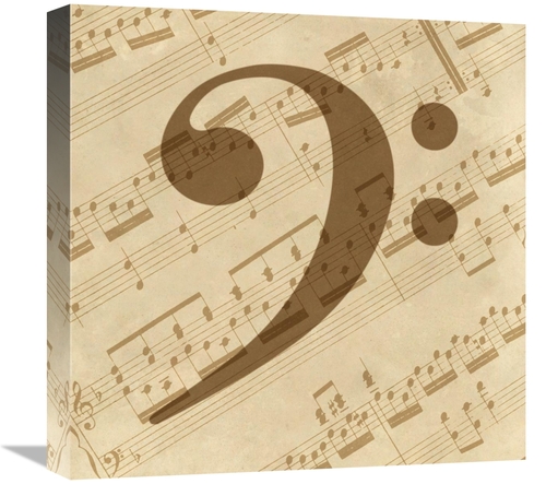 Global Gallery GCS-453944-1818-142 18 x 18 in. Music - Bass Clef Art P