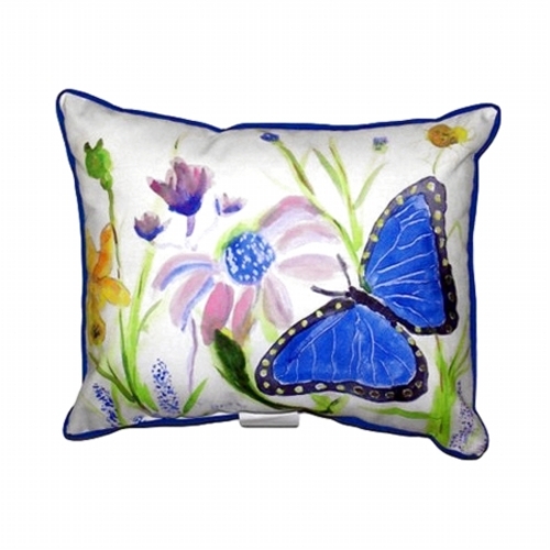 Betsy Drake ZP349 Blue Morpho Extra Large Zippered Pillow - 20 x 24 in