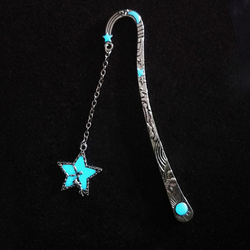 Star Flying Man Whale Tail Metal Bookmark Luminous