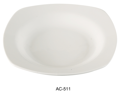 Yanco AC-511 ABCO 11.5" Square Pasta Bowl