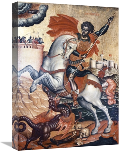 Global Gallery GCS-280602-22-142 22 in. St. George Slaying the Dragon 