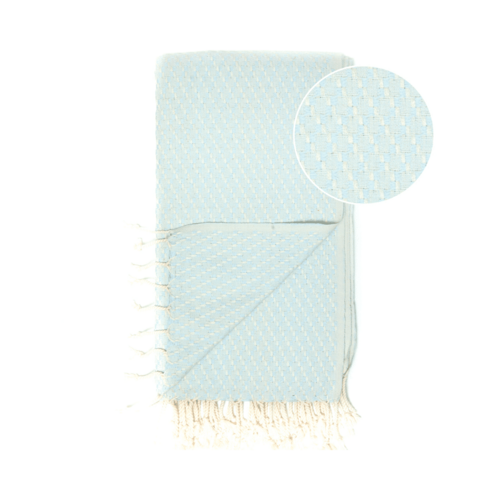 Beach Spa Turkish Hammam Towel Bal Light Blue