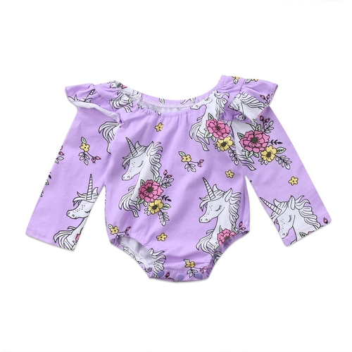 Newborn Baby Girl Cartoon Bodysuit Infant Child