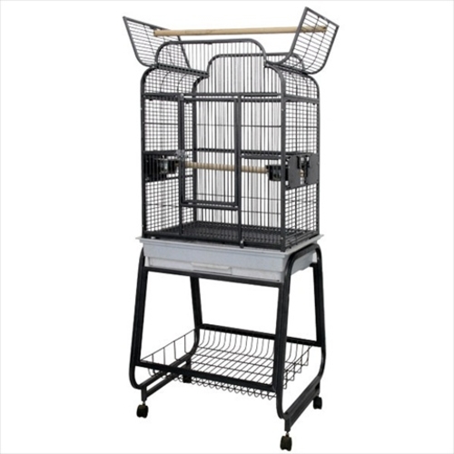 A&E Cage 782217 Black Open Victorian Top With Plastic Base