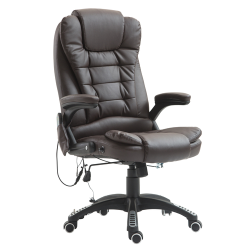 HOMCOM  Swivel  Ergonomic Massage Chair Leather Executive Vibrating