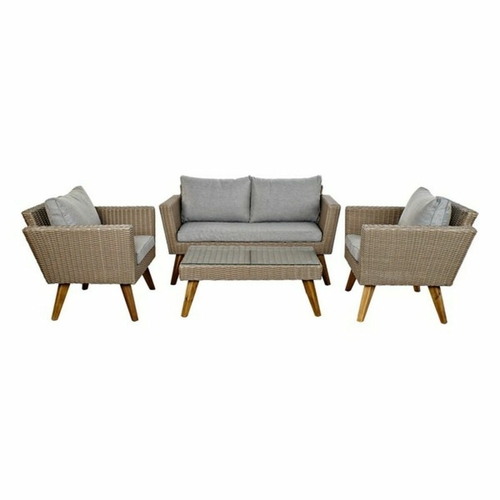 Table Set with 3 Armchairs DKD Home Decor MB-166666 137 x 66 x 70,5 cm