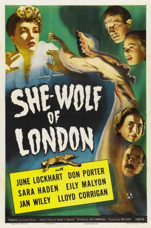She Wolf Of London Monster Movie Poster 8 x 12 Tin Sign