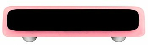 Hot Knobs HK5050-PA Petal Pink Border with Black Rectangle Glass Cabin