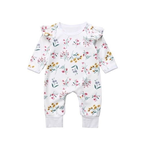Tops Newborn Baby Girls Rompers Casual Long