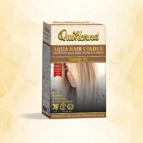 AQUA Powder Hair Color 7G Blonde for Men & Women, 110GM
