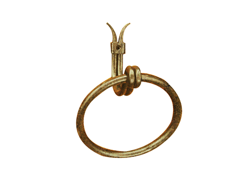 Artesano Iron Works AIW-BA004TR-NI Wall Mounted Towel Ring, Natura