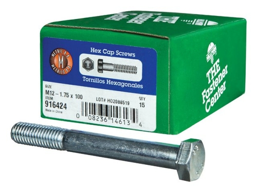 Hillman 916424 M12 x 100 Hex Cap Grade 8.8 Metric Screw