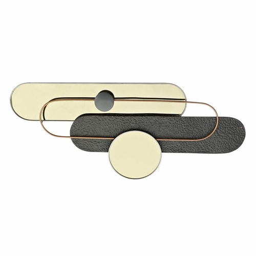 Wall Decoration DKD Home Decor Grey Golden Metal PVC Modern (96 x 5 x