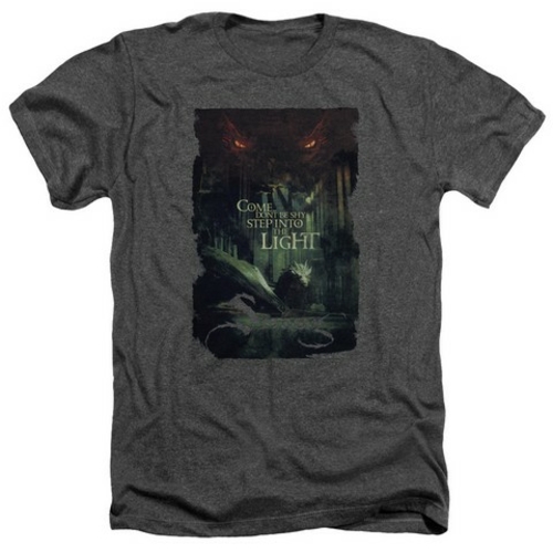 Trevco Hobbit-Taunt Adult Heather Tee- Charcoal - Medium