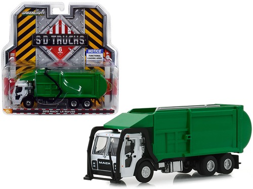 2019 Mack LR Refuse Garbage Truck White and Green \S.D. Trucks\"