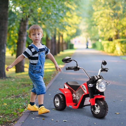 Aosom Kids Electric Motorcycle Ride-On Toy 3-Wheels Battery Powered