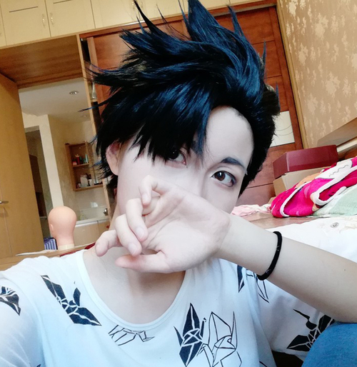 Haikyuu!! Tetsurou Kuroo Tetsuro Wig Short Black