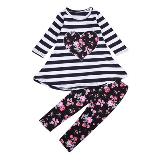 Toddler Happy Baby Girl Clothes 2pcs Long Sleeve