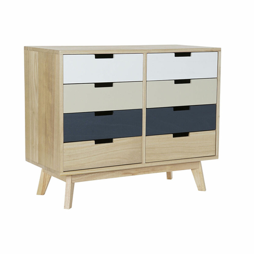 Chest of drawers DKD Home Decor   Natural Beige MDF White Dark grey