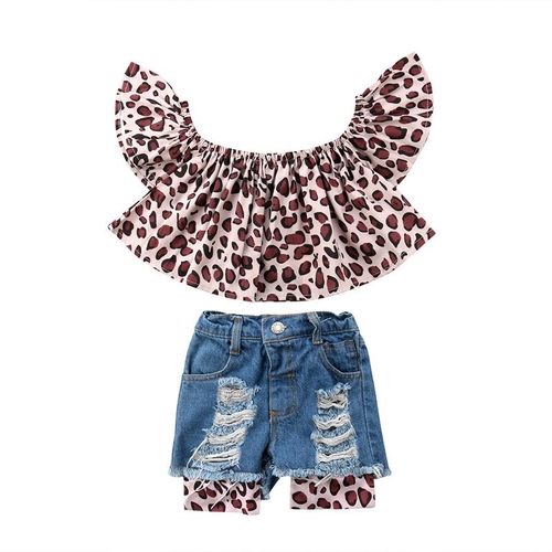 Toddler Infant Kids Baby Girls Leopard Top T Shirt