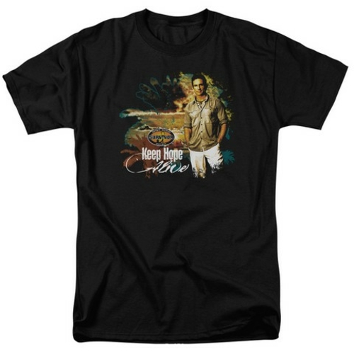 Trevco survivor-Keep Hope Alive - Short Sleeve Adult 18-1 Tee - Black-