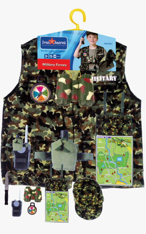 Dress Up America 702 Military Forces Role Play Dress Up Set - Ages 3-7