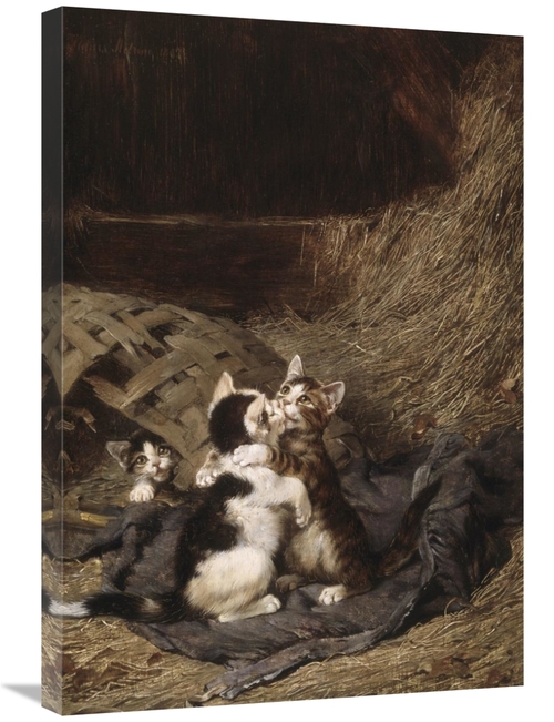 Global Gallery GCS-281650-30-142 30 in. Kittens in the Hay Art Print -