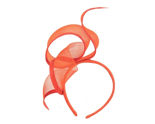 Sculptured orange racing fascinator