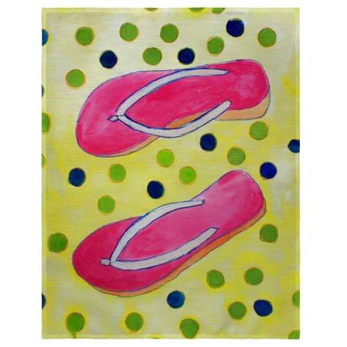 Betsy Drake PM404 14 x 18 in. Flip Flops Place Mat - Set of 4