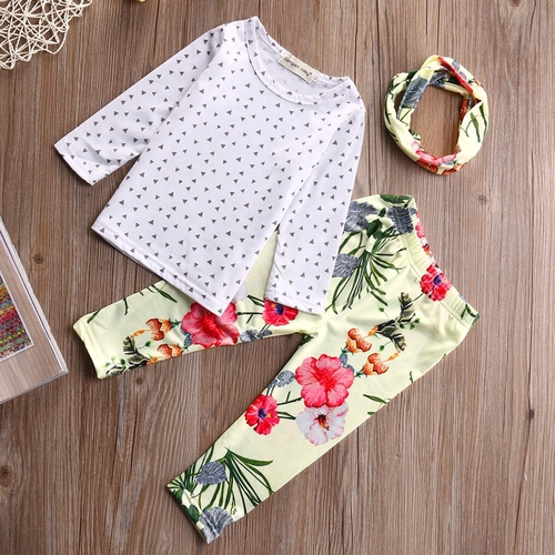 Brand new 2016 Floral Kids Baby Girls clothing set