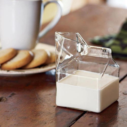 Half Pint Glass Creamer Carton