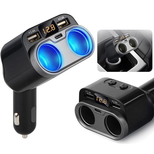 Universal Quick Dual USB Car Charger Adapter LED