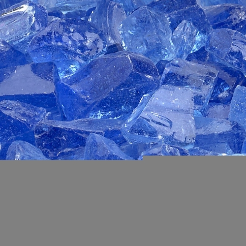 American Fireglass CG-LTBLUE-M-10 Light Blue Recycled Fire Pit Glass -