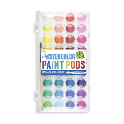 Ooly 126-2 Watercolor Lil Paint Pods - Set of 36