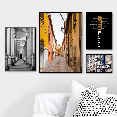 Streets Buildings Broadway Sign Colonnade