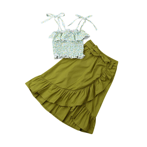 Lovely Kids Baby Girls Cotton Floral Crop Tops