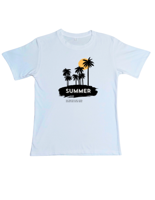 Regular Fit White Tshirt for men & women for Evergreen- design