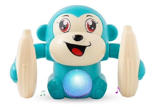 Dancing and Spinning Rolling Doll Car Tumble Monkey Blue