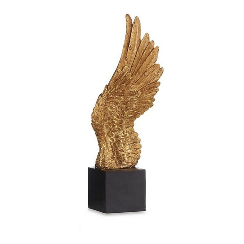 Decorative Figure Golden Angel Wings 8 x 33,5 x 13,5 cm Black