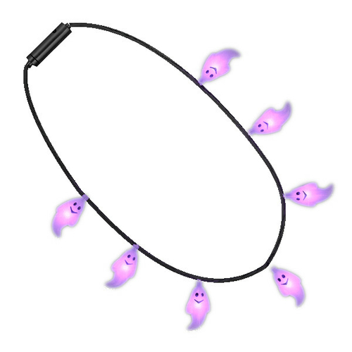 Blinkee A1220 Halloween Ghosts String Lights Necklace, Purple & Gr