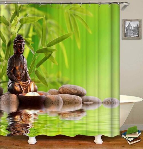 Spa Atmosphere Buddha Shower Curtain