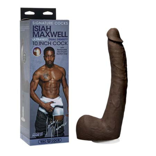 Signature Cocks Isiah Maxwell 10 Inch ULTRASKYN Cock Chocolate