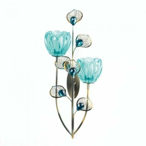Gallery of Light 10018049 Peacock Blossom Duo Cup Sconce
