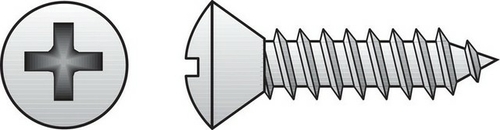 Hillman 0823662 8 x 0.75 in. Oval Head Stainless Steel Sheet Metal Scr