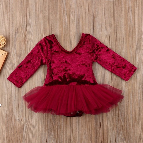 2018 Toddler Infant Baby Girls Red Tulle Dress