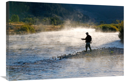 Global Gallery GCS-486567-36-142 36 in. Fly Fishing Art Print - Vic Sc