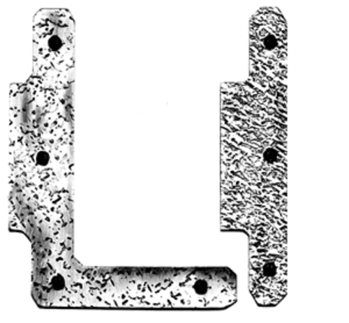 Acorn RH6BP 7" L Dummy Plate for Acorn Mortise Butt Hinges