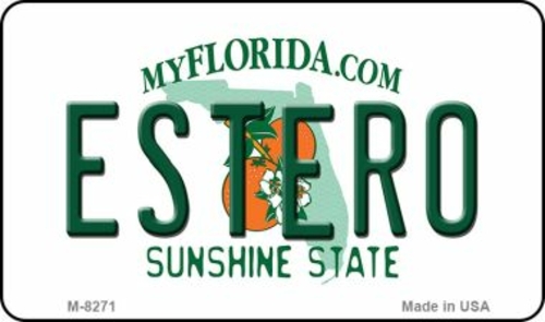 Smart Blonde M-8271 3.5 x 2 in. Estero Florida State License Plate Mag